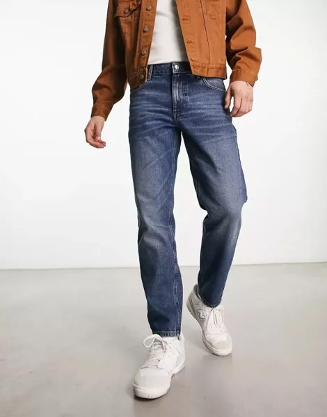 Классические узкие джинсы ASOS темного цвета в винтажном стиле