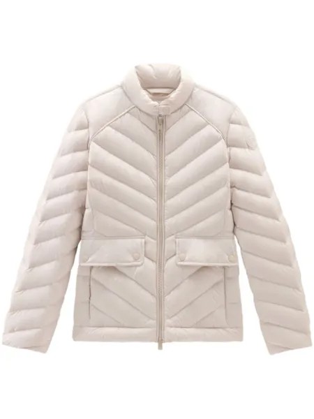 Woolrich пуховик с логотипом, нейтральный цвет