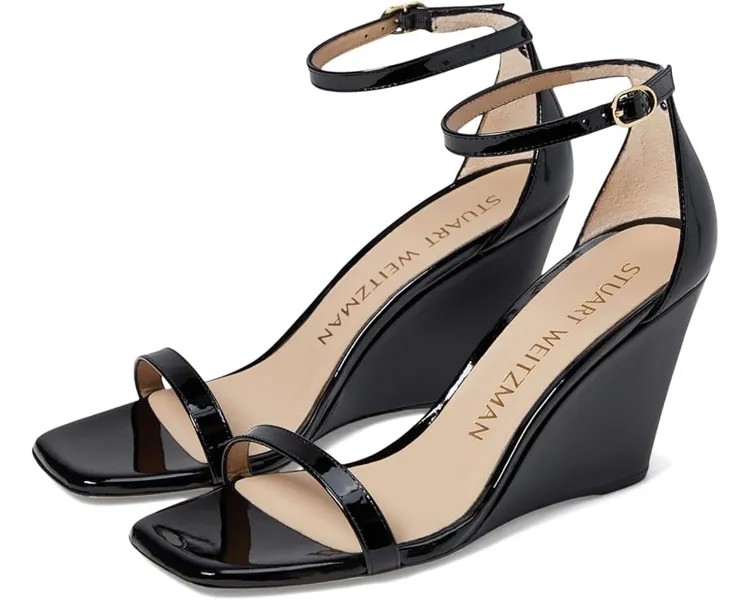 Туфли Stuart Weitzman Nudistcurve 85 Wedge, черный