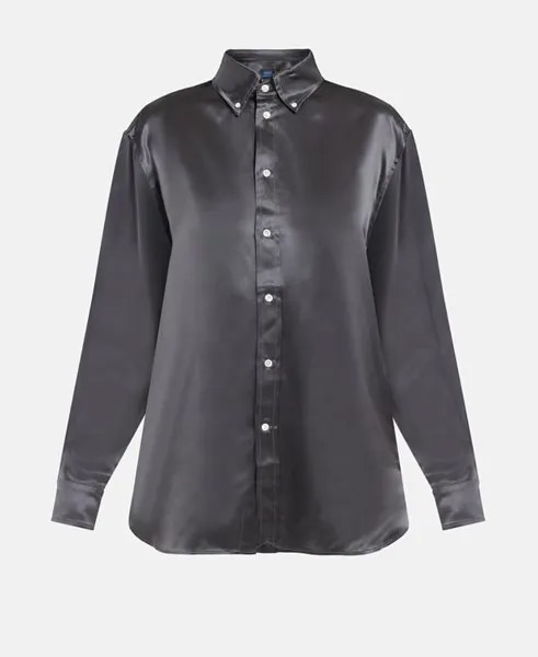 Шелковая блузка Polo Ralph Lauren, антрацит