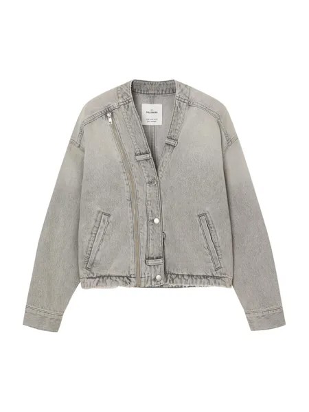 Межсезонная куртка Pull&Bear, серый деним