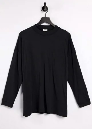 Черный свободный лонгслив Cotton:On-Черный цвет