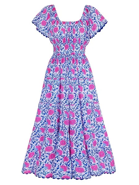 Испанское платье ра-ра Pink City Prints, цвет neon camelia