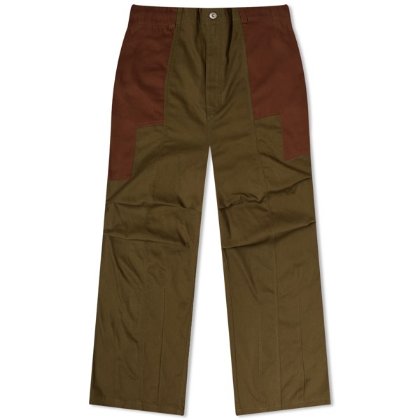 Брюки P.A.M. Contrast Pondering Wide Leg Pants, коричнево-зеленый/коричневый