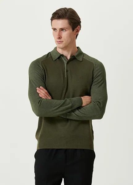 Зеленый шерстяной свитер с логотипом Etro