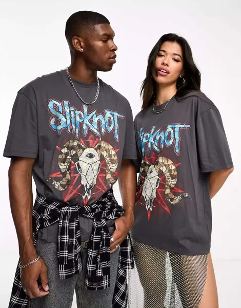 Оверсайз-футболка унисекс с графикой Slipknot ASOS
