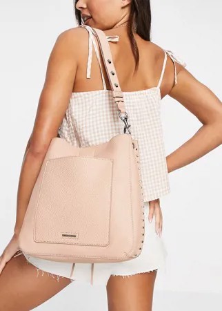 Светло-коричневая сумка на плечо с ремнем Rebecca Minkoff-Коричневый цвет