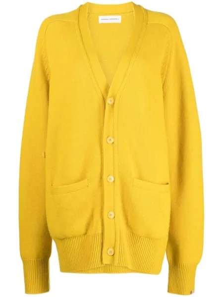 Extreme cashmere кашемировый кардиган Papilli с V-образным вырезом, желтый