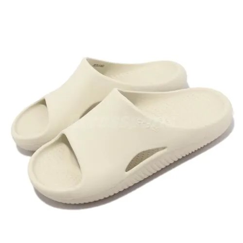 Crocs Mellow Slide Bone Бежевые мужские повседневные сандалии унисекс без шнуровки 208392-2Y2