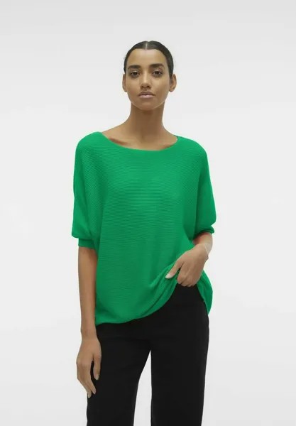 Джемпер вязаный VMNORA 3/4 BOATNECK Vero Moda, цвет bright green