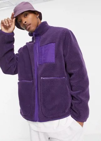 Куртка из искусственного меха фиолетового цвета ASOS DESIGN-Фиолетовый цвет