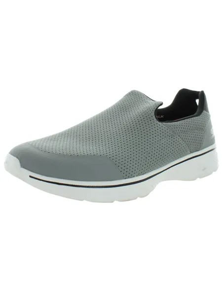 Мужские прогулочные туфли без шнуровки Go Walk 4 Incredible с сеткой Skechers, цвет Light Gray