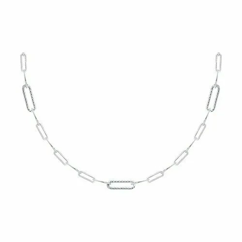 Цепь The Jeweller, серебро, 925 проба, родирование, полновесная, длина 45 см., средний вес 10.18 гр., серебряный