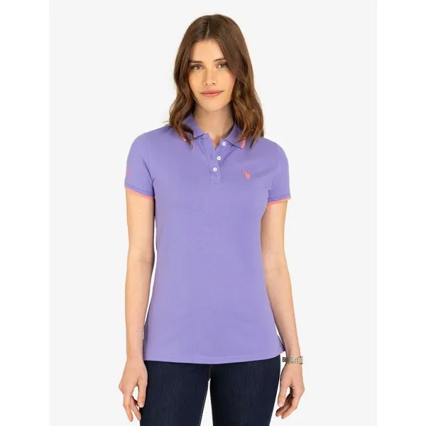 Футболка-поло U.S. Polo Assn. Tipped Solid, фиолетовый