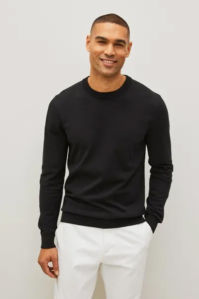 Вязаный свитер с круглым вырезом Next, черный