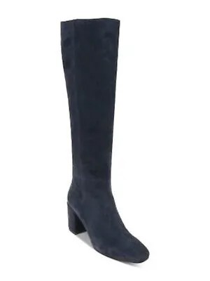 SPLENDID Женские темно-синие кожаные сапоги Kendra с квадратным носком на блочном каблуке 8.5