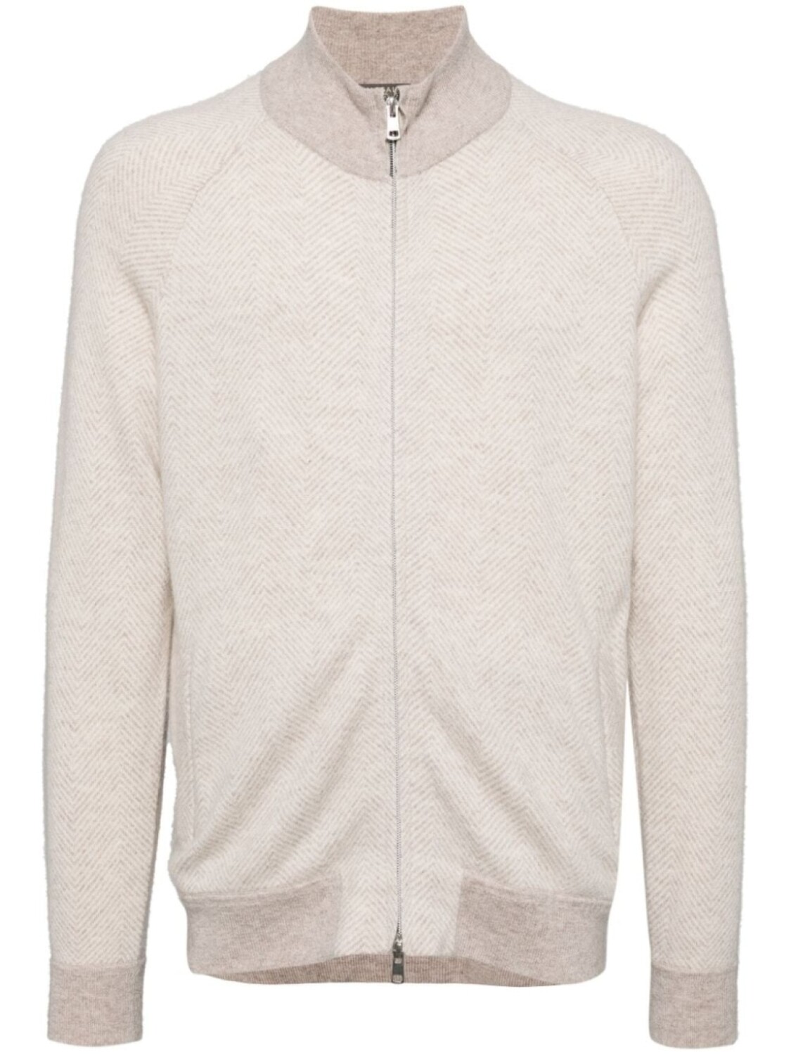 N.Peal куртка Herringbone из органического кашемира, нейтральный цвет