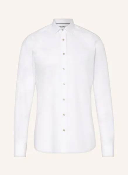 Рубашка level five по фигуре с очень длинными рукавами  Olymp, белый