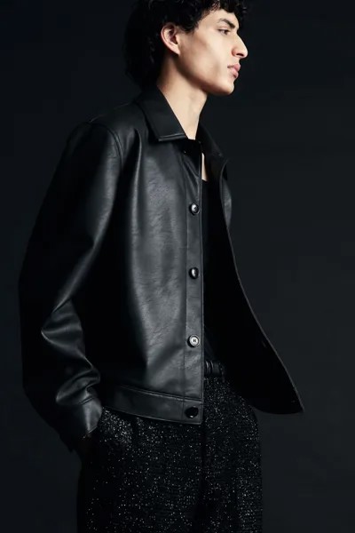 Узкая куртка H&M, черный