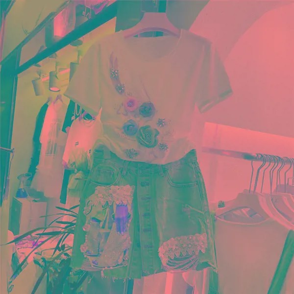 Женский комплект из двух предметов, футболка с трехмерными цветами и юбка с высокой талией, украшенная бисером, лето 2021
