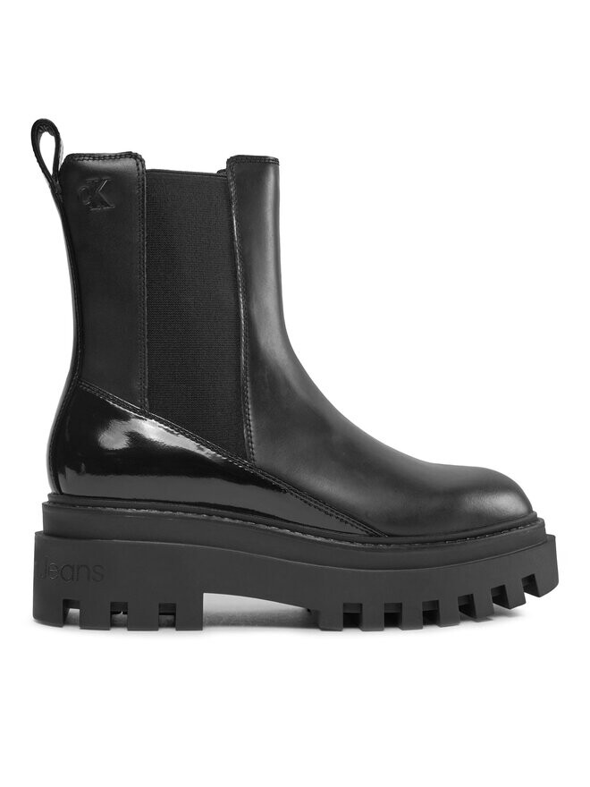 Ботинки на плоской подошве Chunky Boot Chelsea Lth Mg Sat Calvin Klein, черный