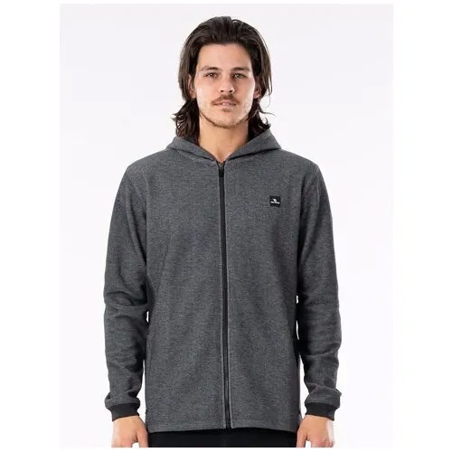 Толстовка Rip Curl VAPORCOOL Z/T HOOD, цвет 3442 BLACK MARLED, размер L