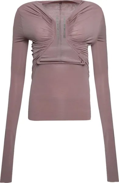 Футболка Rick Owens Long-Sleeve Prong  'Dusty Pink', розовый