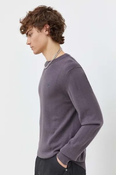 Шерстяной свитер G-Star Raw, фиолетовый