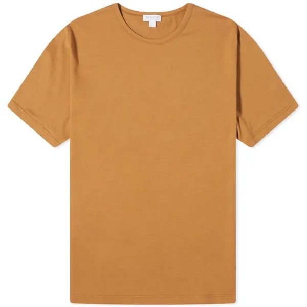 Футболка Sunspel Classic Crew Neck, цвет Dark Camel