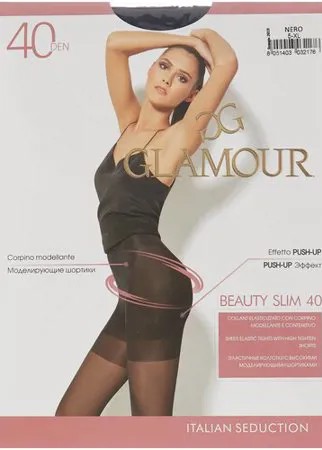 Колготки Glamour Beauty Slim, 40 den, размер 5, черный