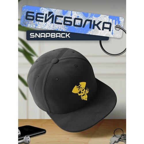Бейсболка, кепка черная с желтым принтом кино - 220