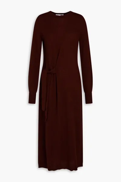 Кашемировое платье миди с поясом Autumn Cashmere, мерло