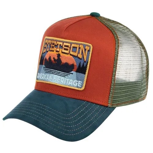 Бейсболка STETSON арт. 7756114 TRUCKER CAP CANOE (оранжевый / синий), размер UNI