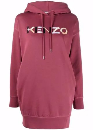 Kenzo платье-толстовка с кулиской и логотипом