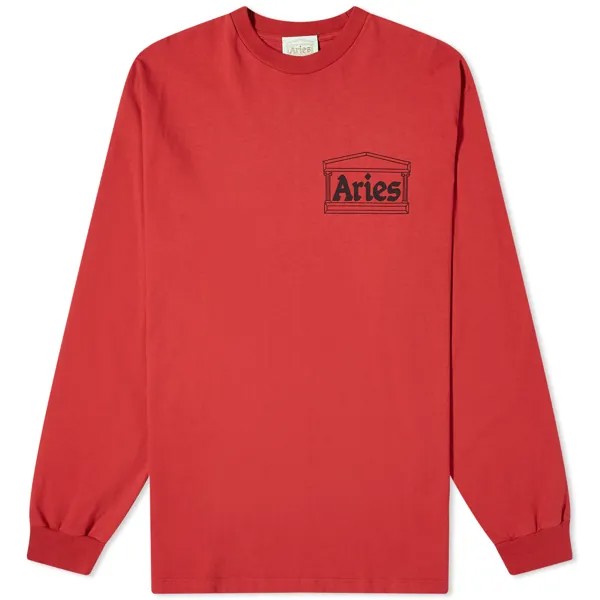 Футболка Aries Temple Long Sleeve, цвет Dark Red