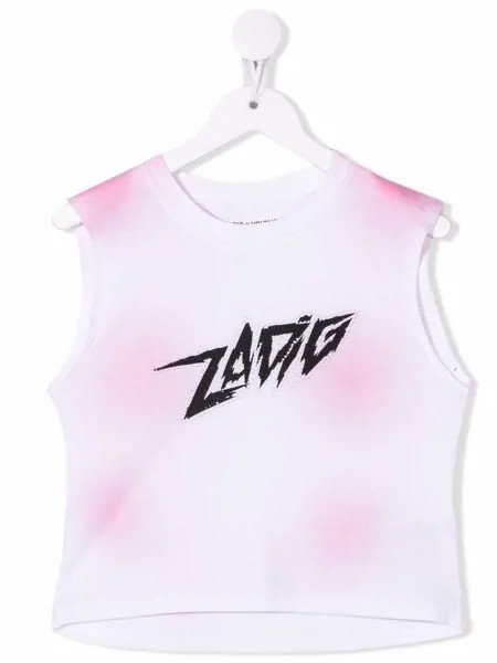 Zadig & Voltaire Kids топ со стразами