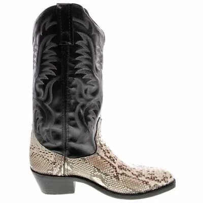 Мужские черные классические ботинки Laredo Key West Python Round Toe Cowboy 6751
