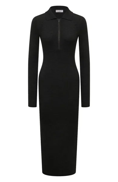 Платье из шерсти и кашемира Brunello Cucinelli