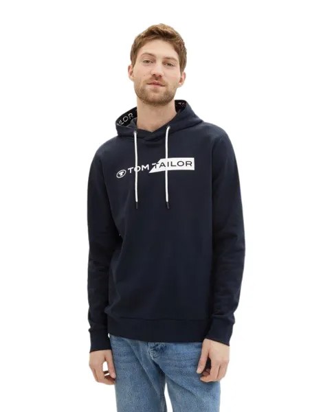 Толстовка Tom Tailor PRINTED HOODIE, синий