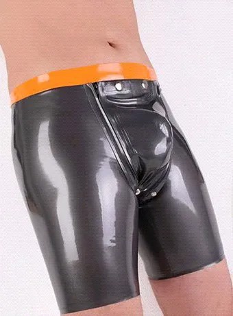Сексуальные женские сексуальные Серебристые резиновые фетиш-шорты для мужчин Индивидуальный размер