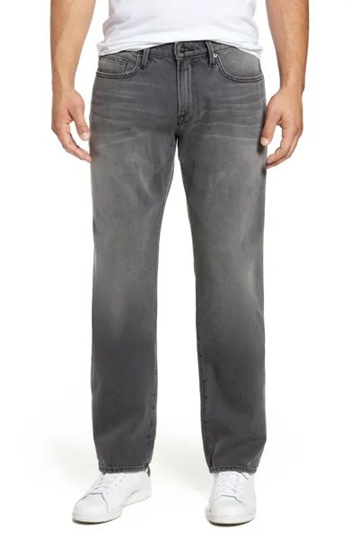 Серые выцветшие джинсы FRAME Commodore Wash L Homme, прямые джинсы со средней посадкой 31
