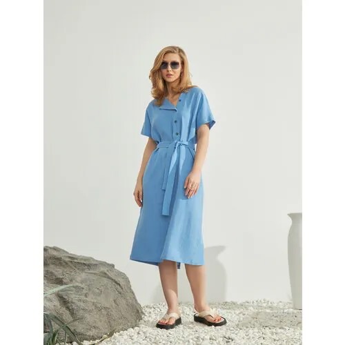 Сарафан hassfashion, размер S, голубой