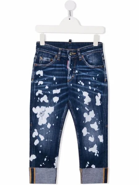 Dsquared2 Kids прямые джинсы с эффектом разбрызганной краски