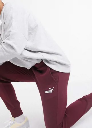 Бордовые джоггеры с логотипом Puma Essentials-Красный