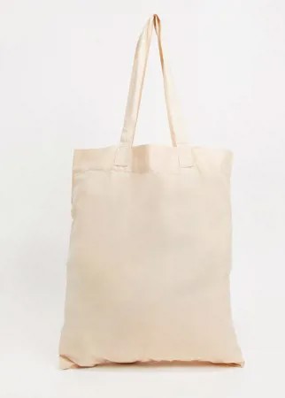 Легкая сумка-тоут цвета экрю из органического хлопка ASOS DESIGN-Нейтральный