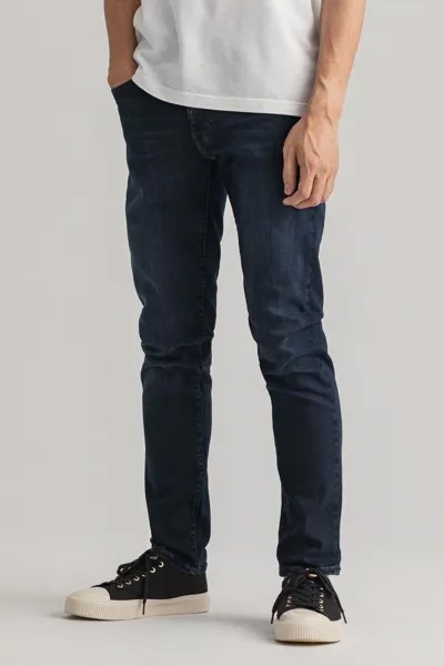 Черные джинсы Active Recover приталенного кроя GANT, черный