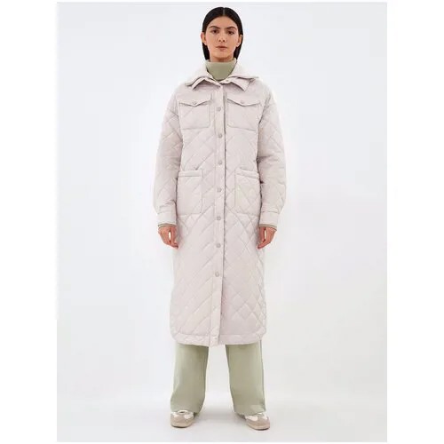 Пальто ZARINA женское 2162401101, цвет:серо-бежевый ,размер:46