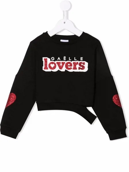 Gaelle Paris Kids укороченная толстовка с принтом Lovers