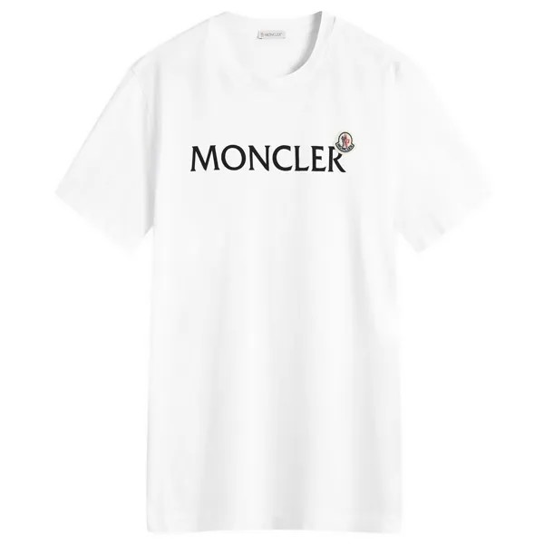 Футболка Moncler Text Logo T-Shirt, белый