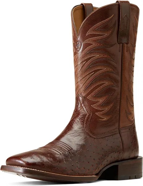 Ковбойские сапоги Badlands Western Boot Ariat, цвет Dark Tabac Smooth Quill Ostritch